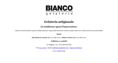 Desktop Screenshot of biancogelaterie.com